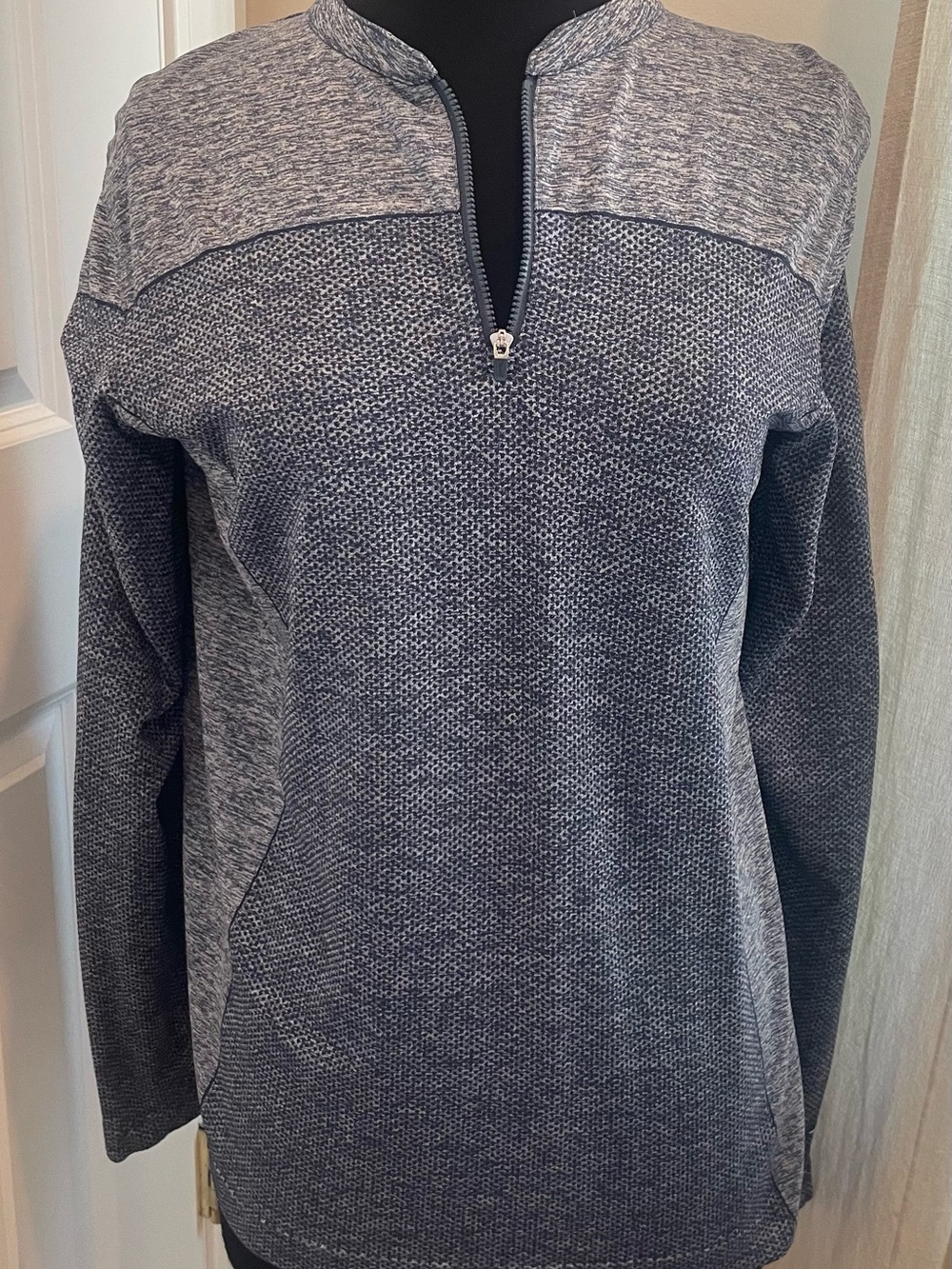 Slazenger Women's Navy Blue Heather Quarter-Zip Pullover Golf